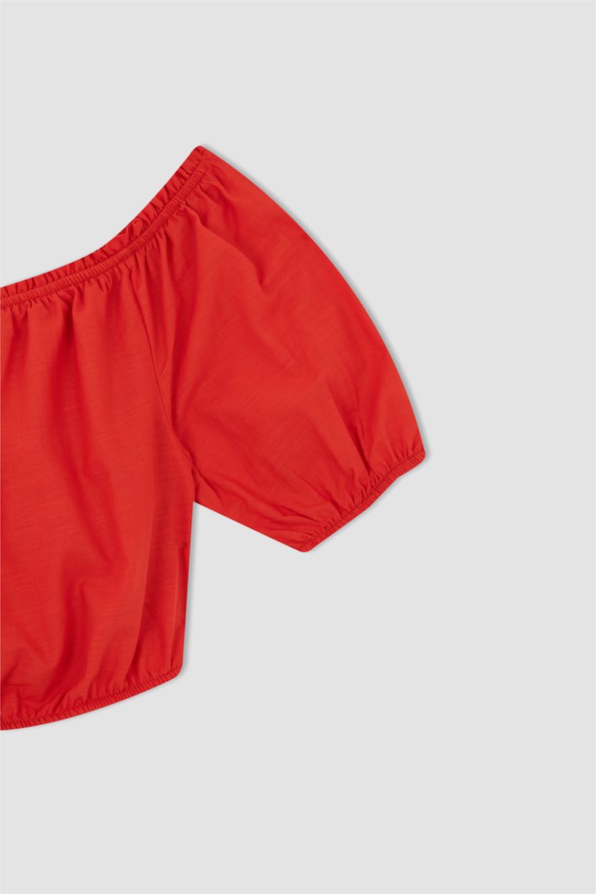 نساء مرجاني بلوزة نص ردن كروب بكتف مفتوح