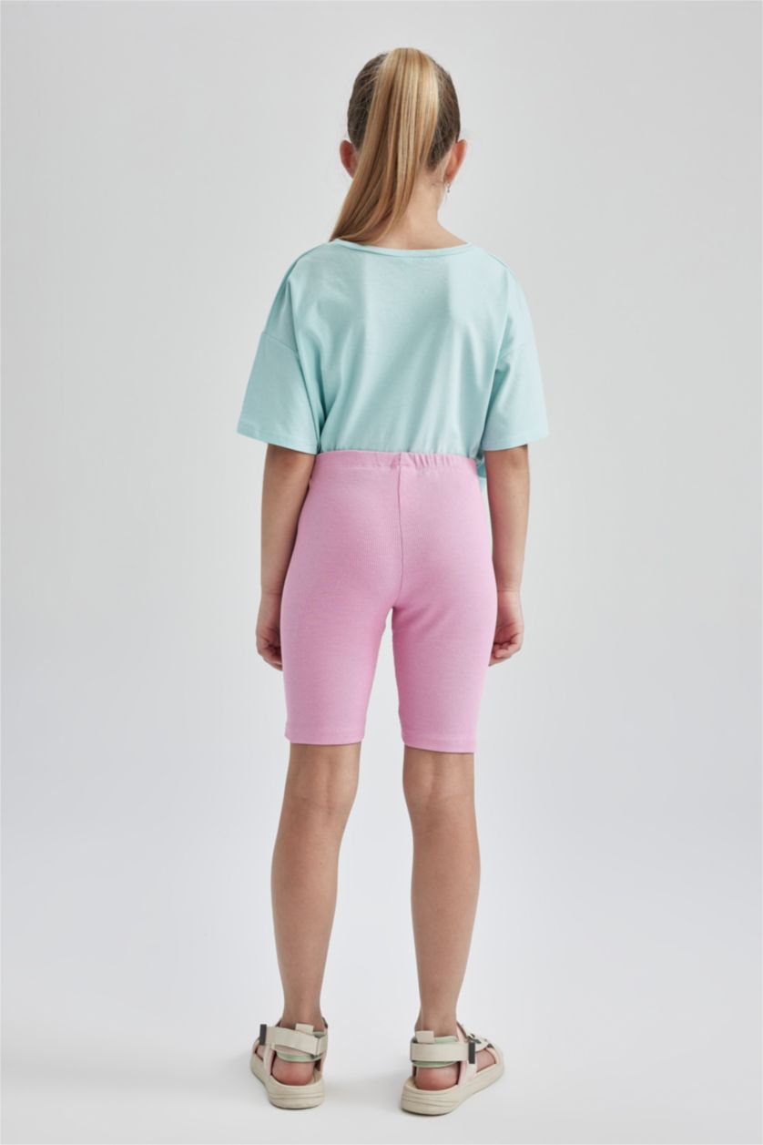 GIRLS & TEENS Pink Girl Biker Biker Leggings