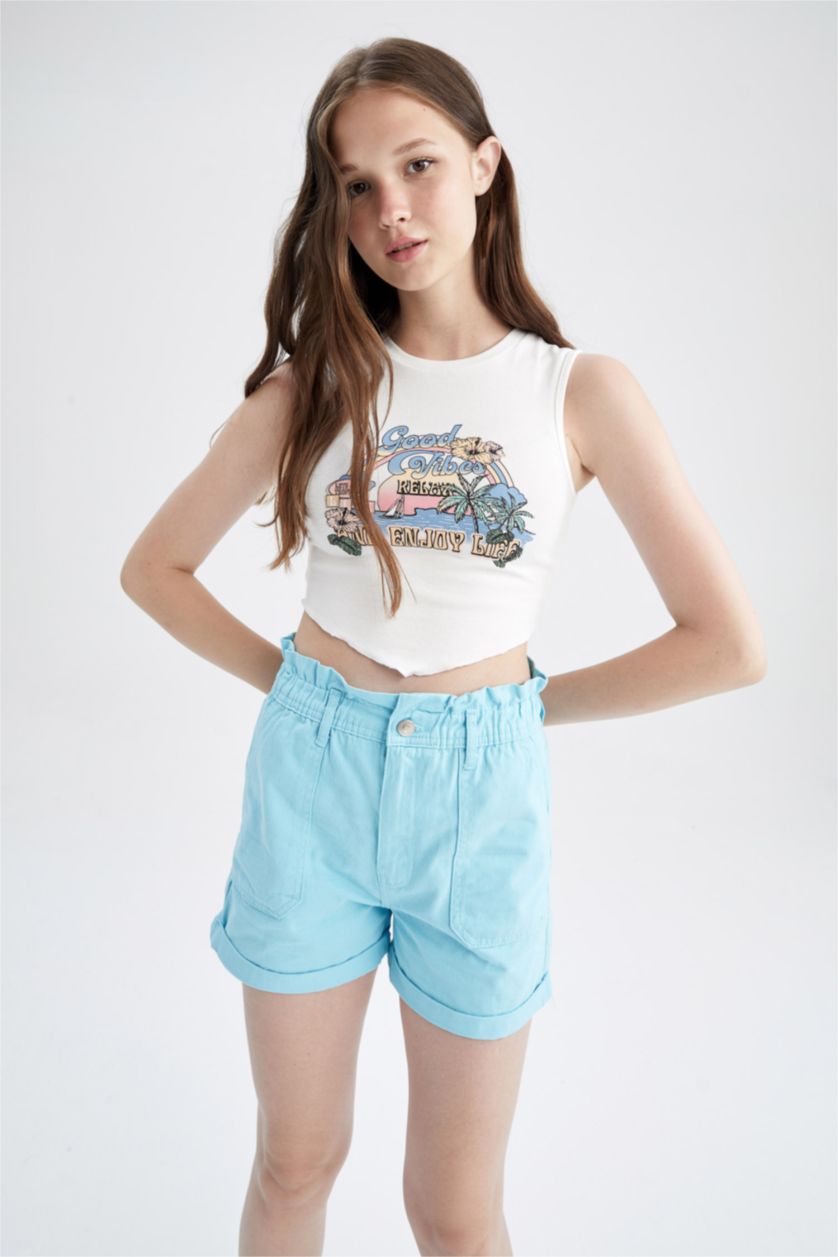 FEMME Turquoise Short