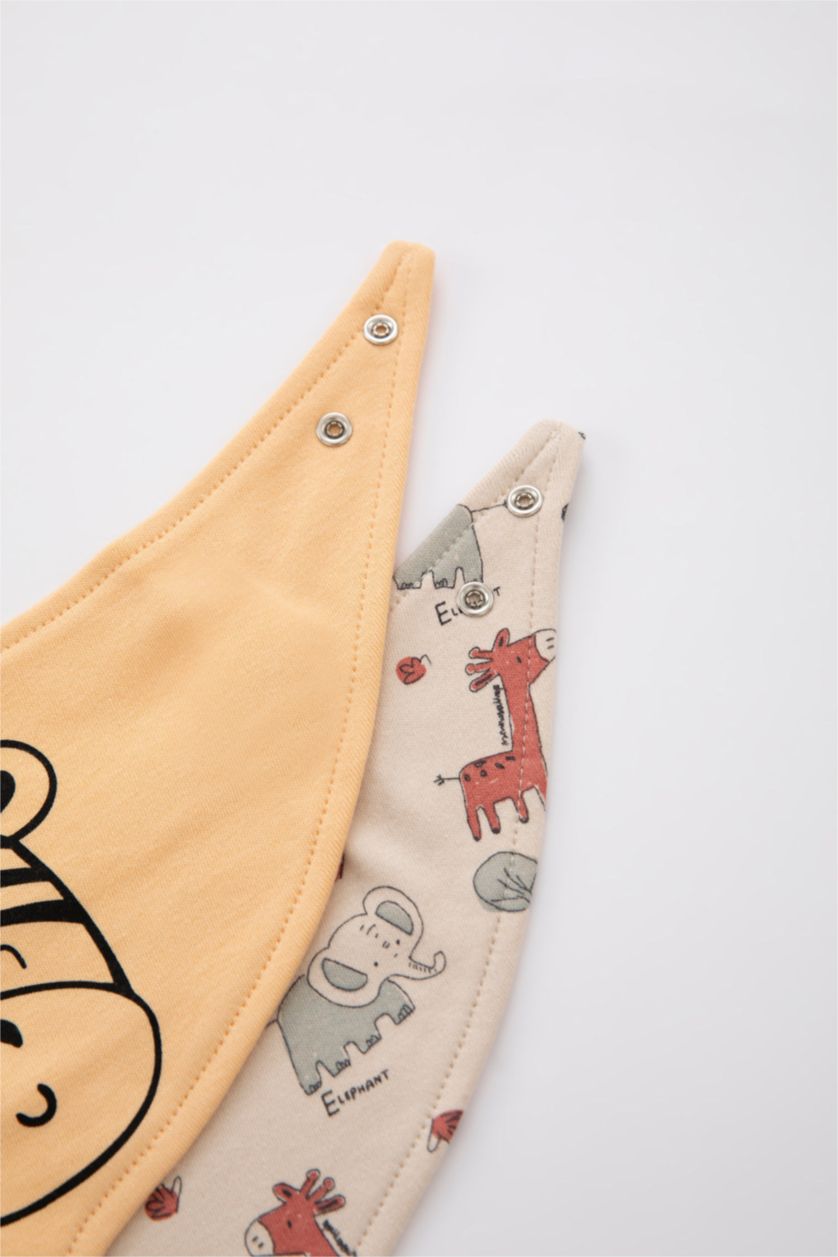 Erkek Bebek Taş Yenidoğan Safari Baskılı 2'li Önlük Erkek Bebek