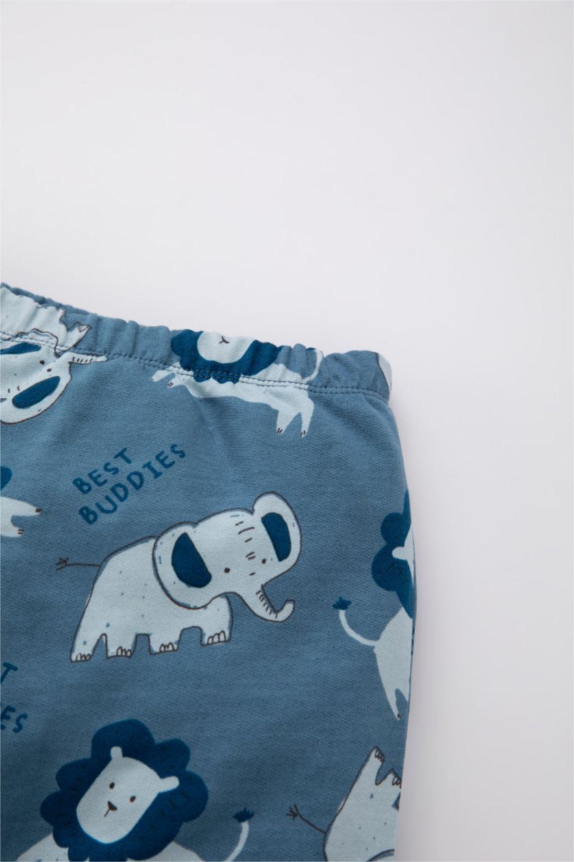 BÉBÉ GARÇON Bleu Ensemble En Tricot 2 Polaires Col Ras Du Cou Animal Manche Longue 2 BéBé Garçon