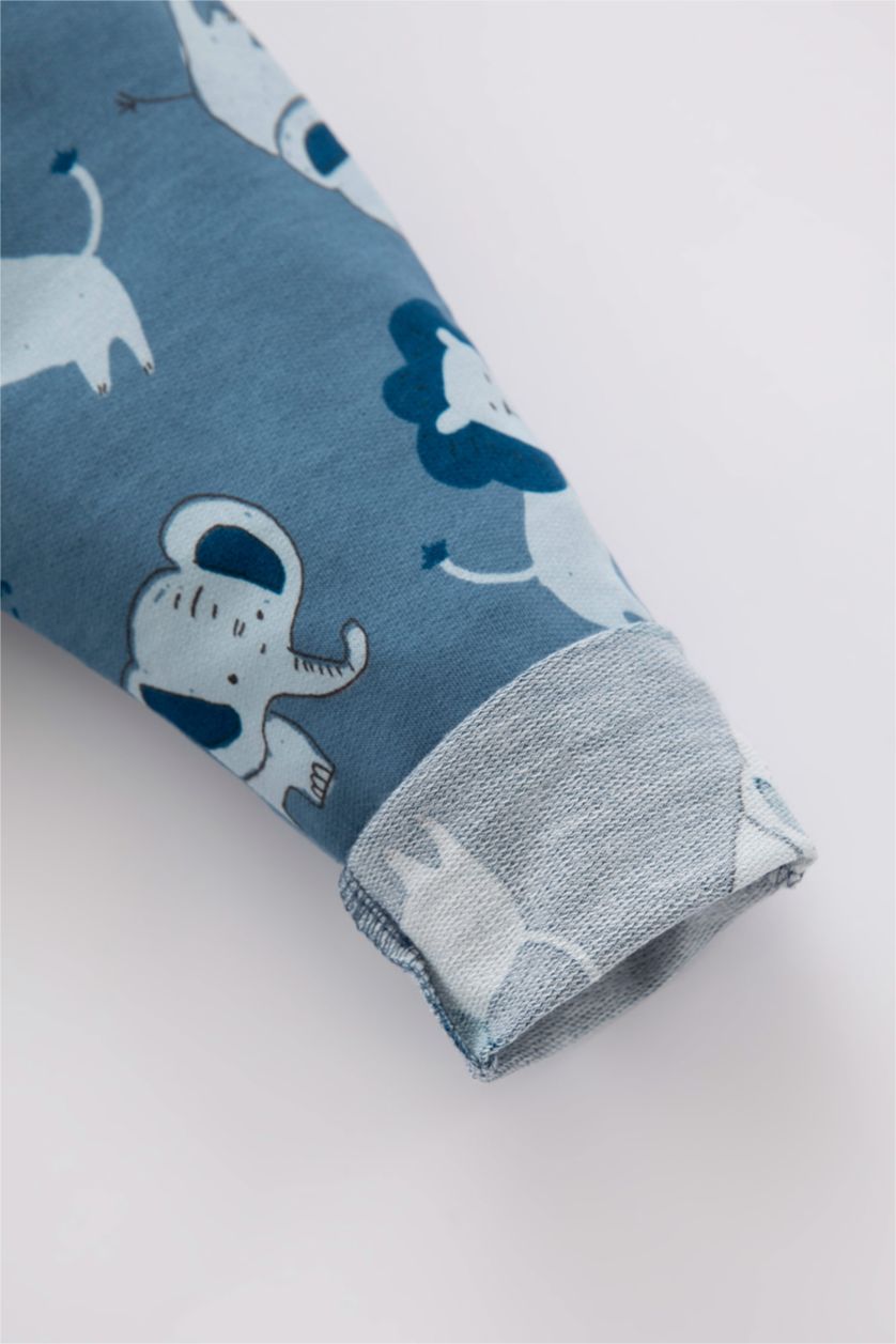 BÉBÉ GARÇON Bleu Ensemble En Tricot 2 Polaires Col Ras Du Cou Animal Manche Longue 2 BéBé Garçon