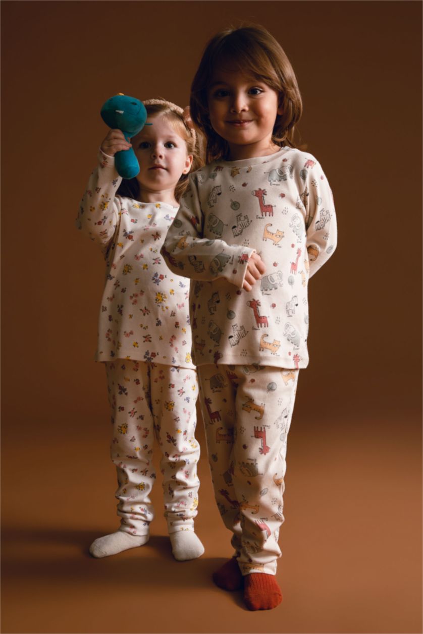 BÉBÉ GARÇON Beige Pyjamas En Tricot Col Ras Du Cou Animal Manche Longue 2 BéBé Garçon