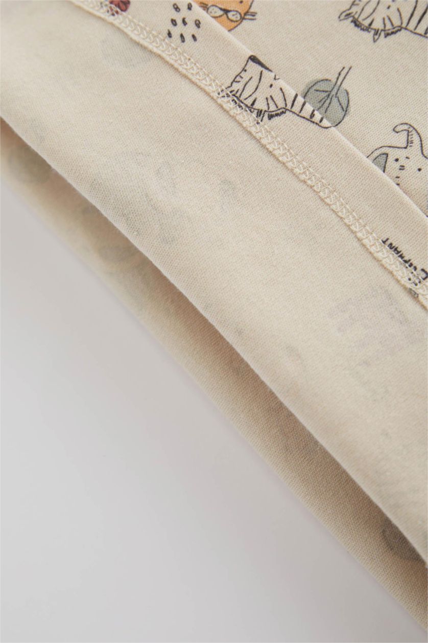 BÉBÉ GARÇON Beige Pyjamas En Tricot Col Ras Du Cou Animal Manche Longue 2 BéBé Garçon