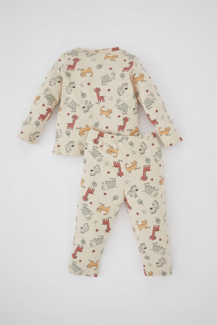 BÉBÉ GARÇON Beige Pyjamas En Tricot Col Ras Du Cou Animal Manche Longue 2 BéBé Garçon