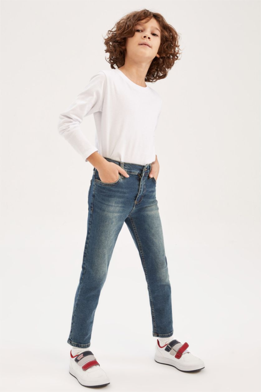 أولاد أخضر غامق بنطلون جينز ولادي سليم فيت