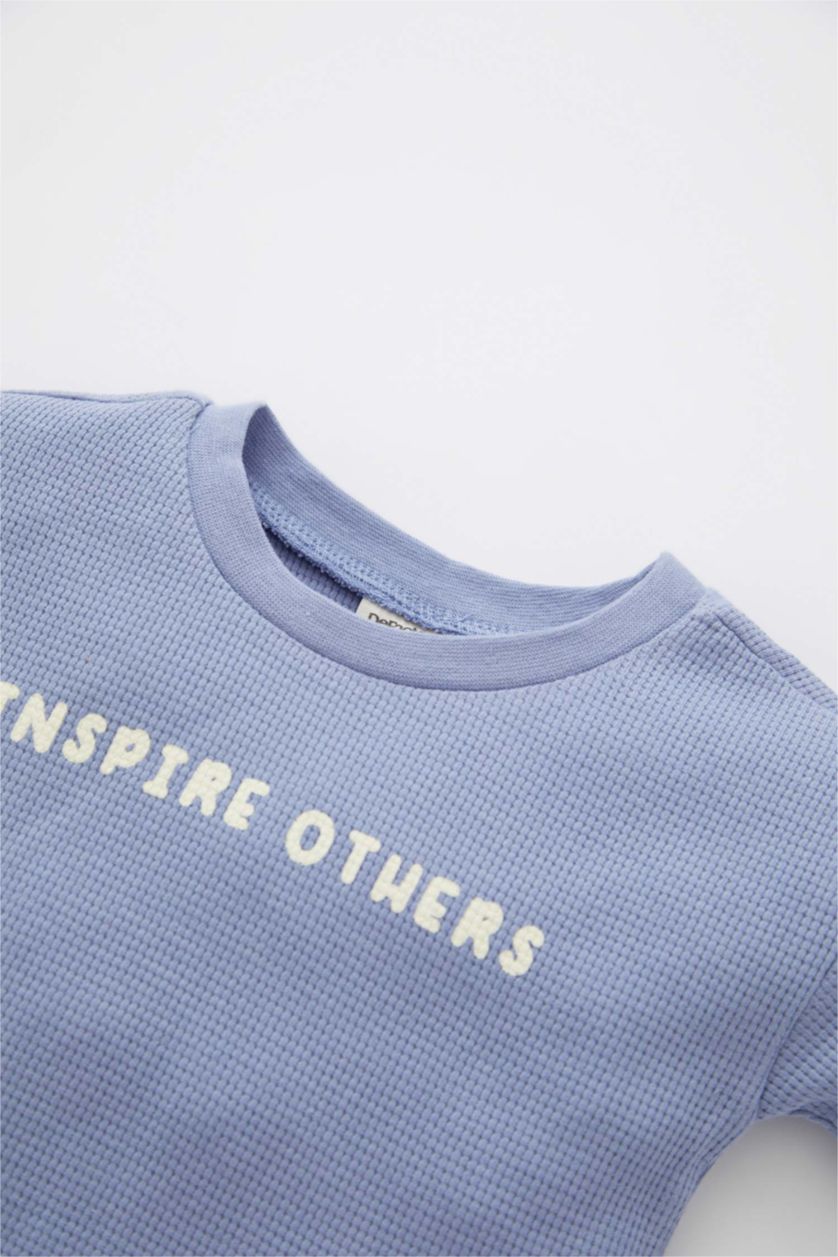 BABY BOY Blue Baby Boy Printed Waffle Short Sleeve T-Shirt Shorts 2-Pack Set