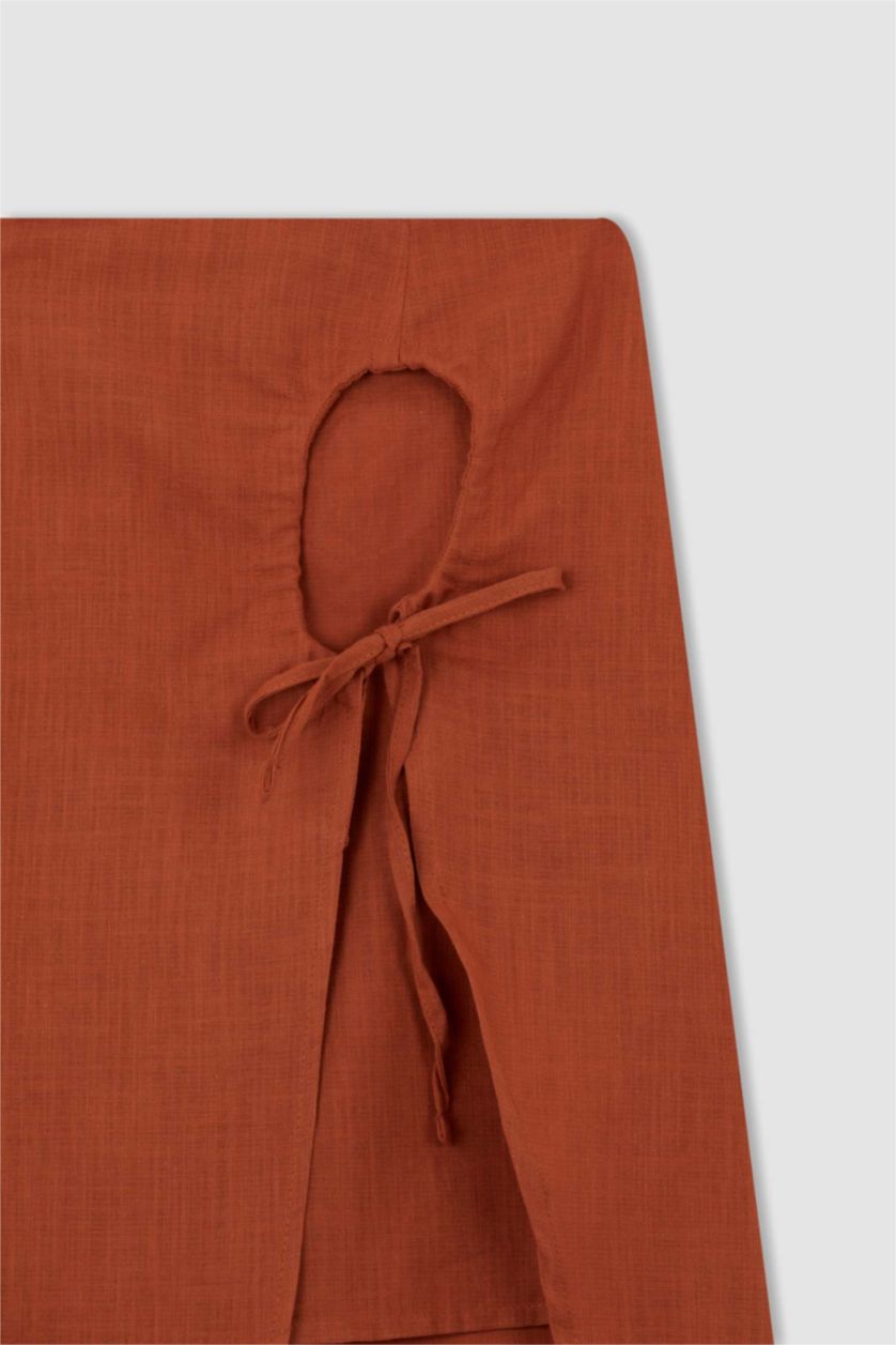 FEMME Marron Jupe Look Lin