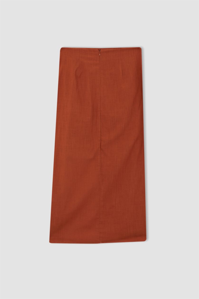 FEMME Marron Jupe Look Lin