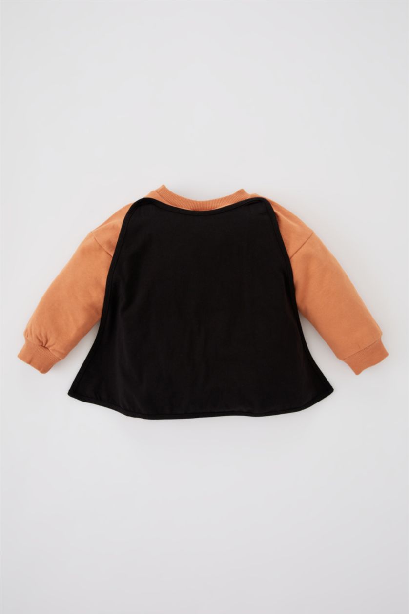 Малыши мальчики Оранжевый Свитшот стандартного кроя из тонкой ткани для малышей мальчиков