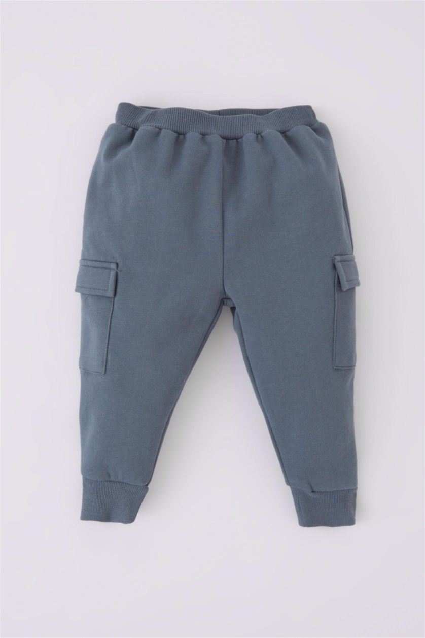 Baby Boy Grey 2 piece Regular Fit Crew Neck Slogan Set