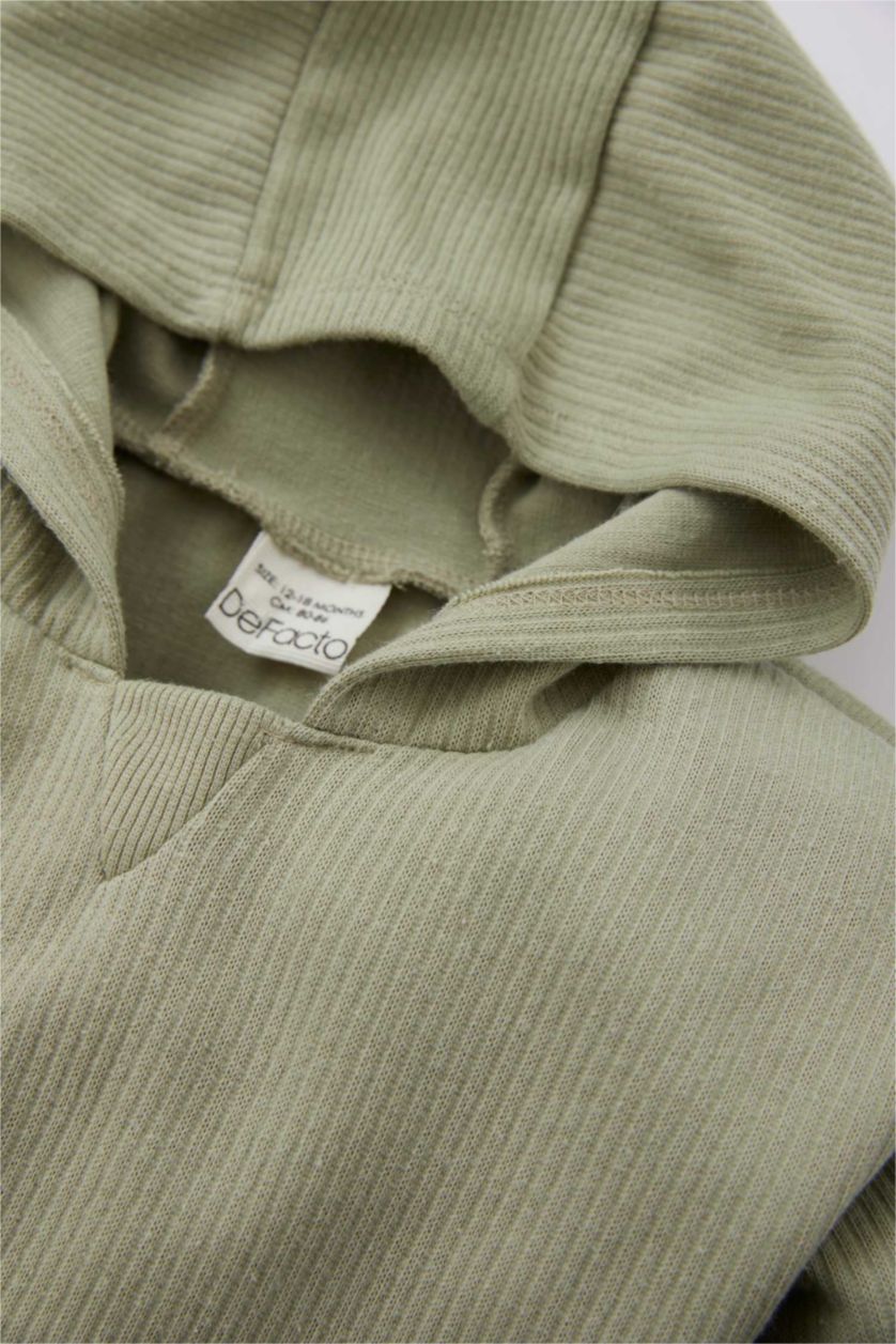 BABY BOY Light Khaki 2 piece Regular Fit Hooded Set