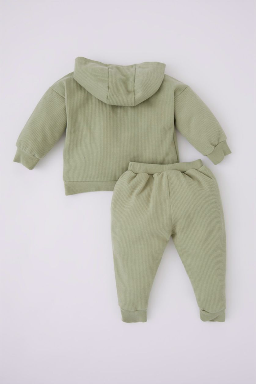 BABY BOY Light Khaki 2 piece Regular Fit Hooded Set