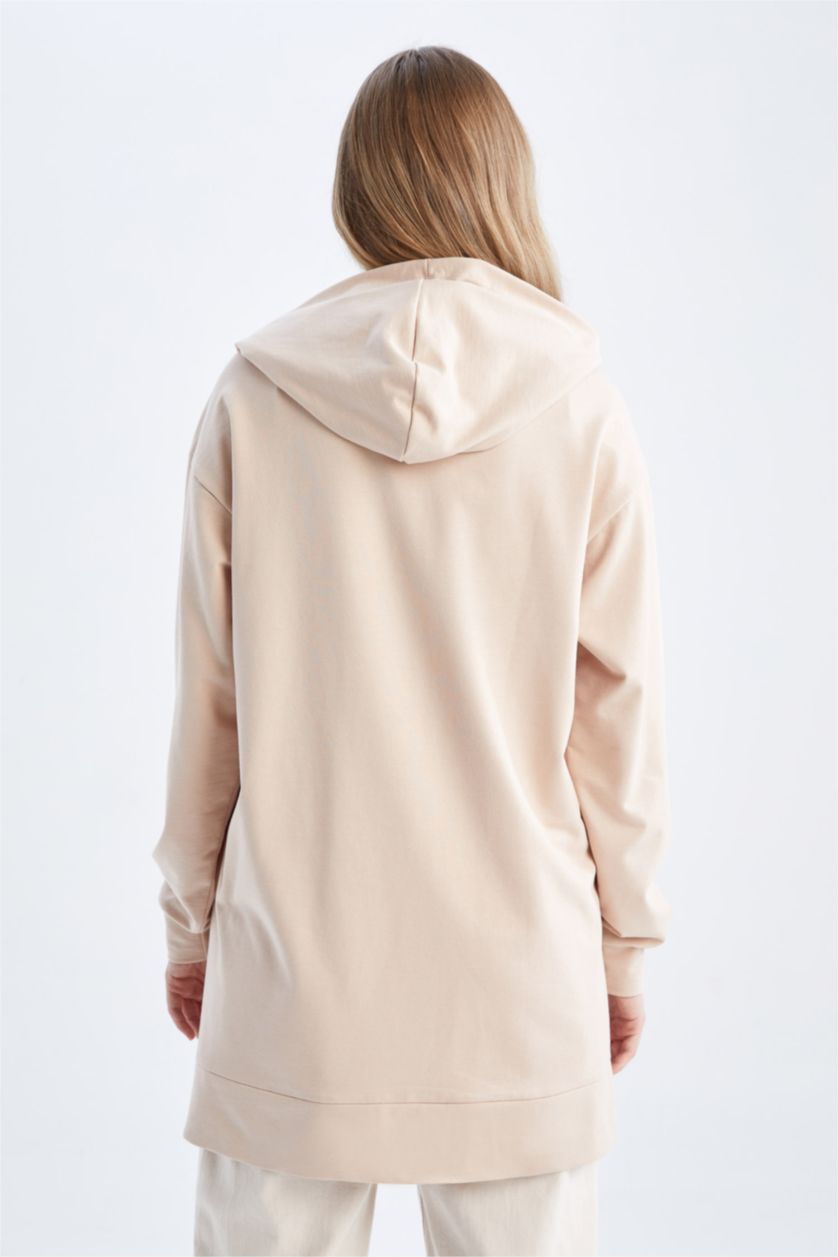 WOMAN Beige Relax Fit Thin Sweatshirt Fabric Sweat Tunic