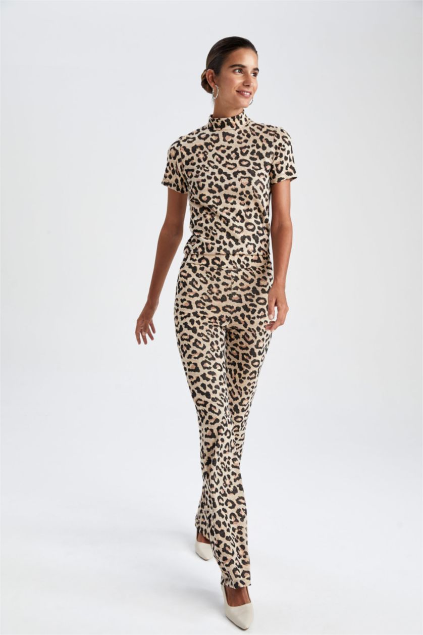 Kadın Siyah Jakarlı Pantolon