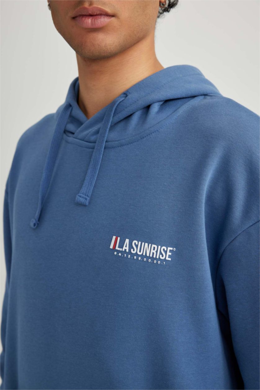 MAN Indigo Boxy Fit Hoodie Sweatshirt