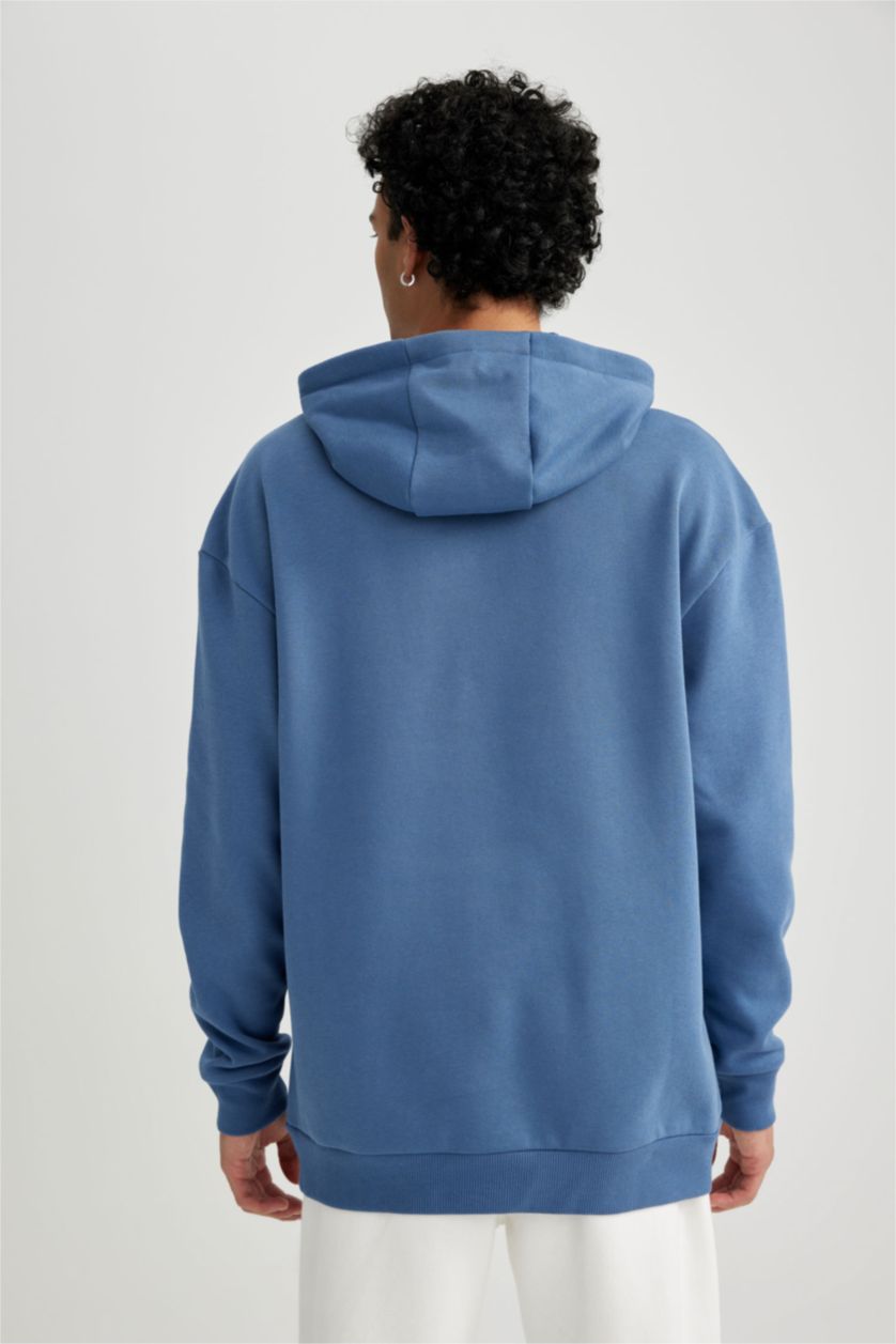 MAN Indigo Boxy Fit Hoodie Sweatshirt