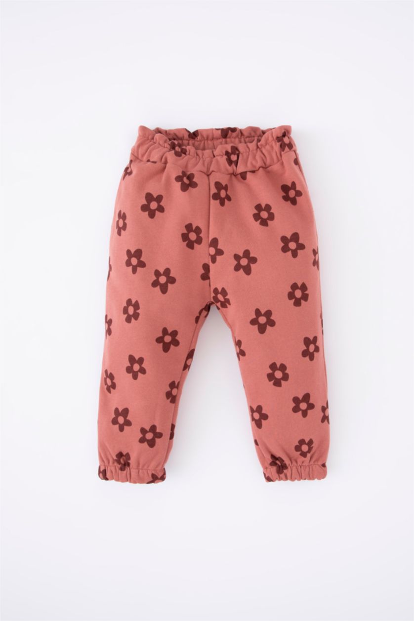 BABY GIRL Salmon 2 piece Regular Fit Crew Neck Slogan Set