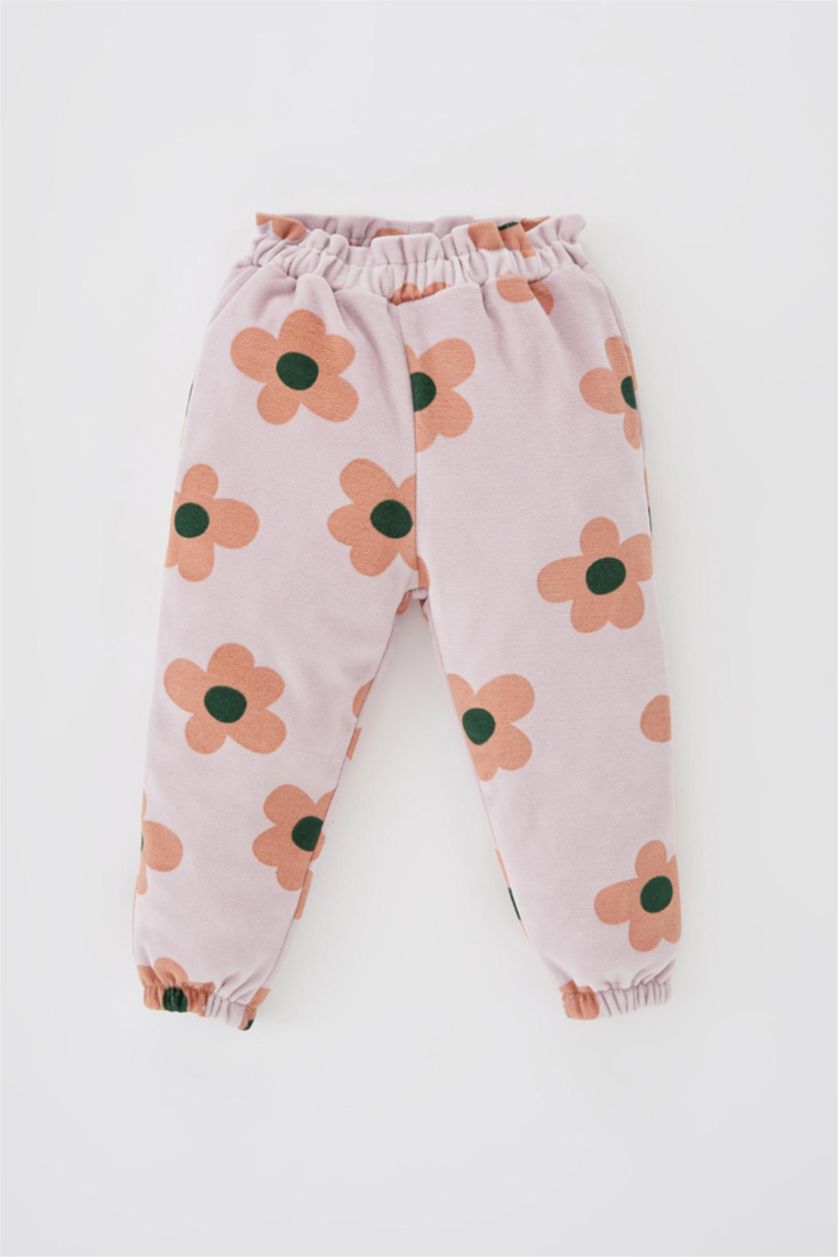 BABY GIRL Light Lilac 2 piece Regular Fit Crew Neck Flower Set