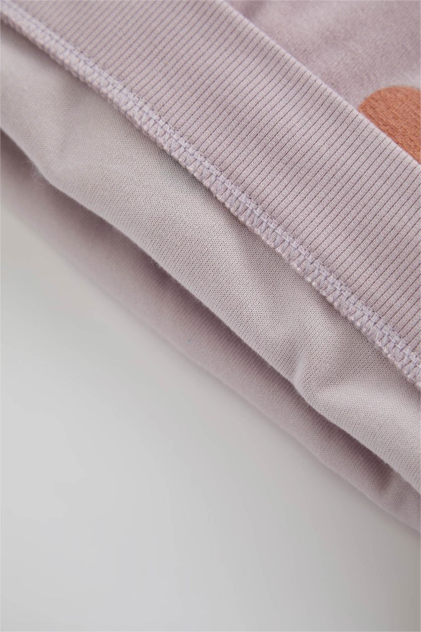 BABY GIRL Light Lilac 2 piece Regular Fit Crew Neck Flower Set