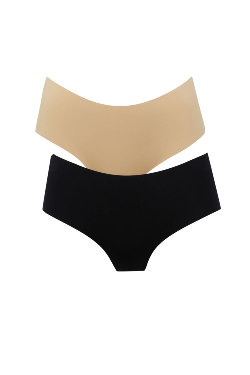 WOMAN Beige Fall in Love Laser Cut 2 Piece Slip Panties