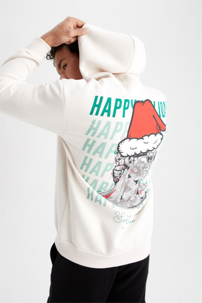 Erkek Taş Boxy Fıt Sweatshirt