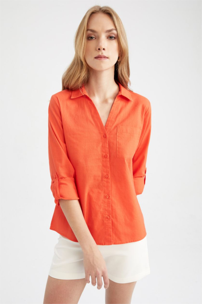 نساء مرجاني Regular Fit Long Sleeve Shirt