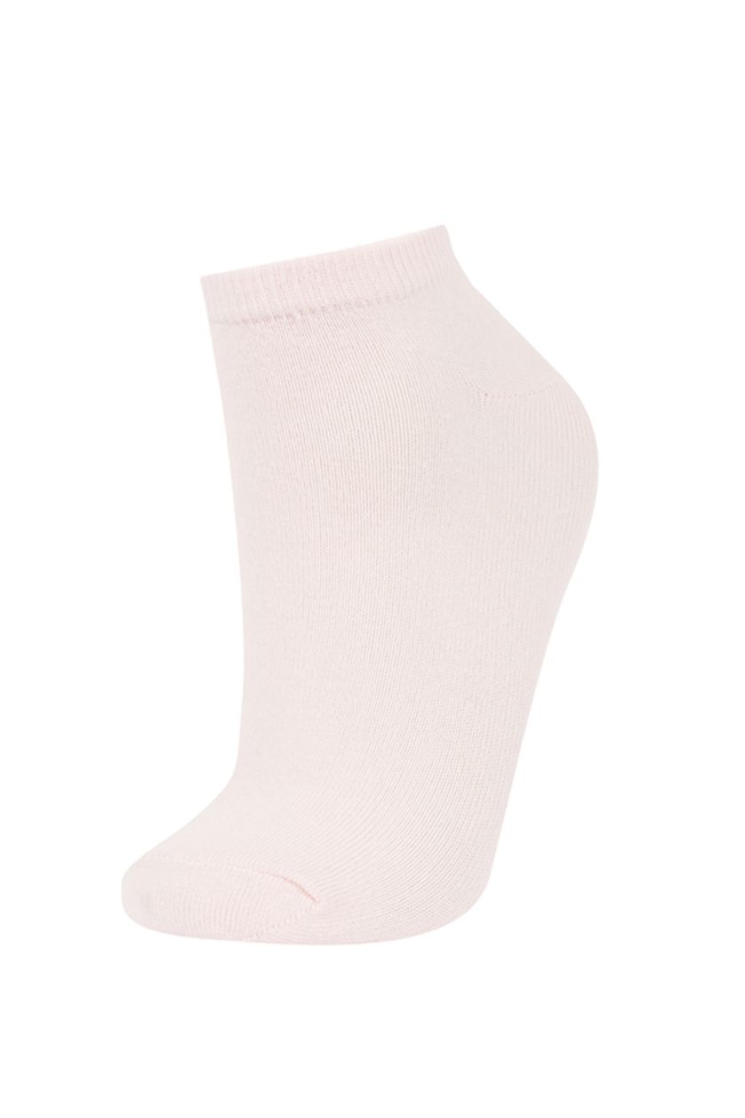 Women Pink Cotton Short Socks