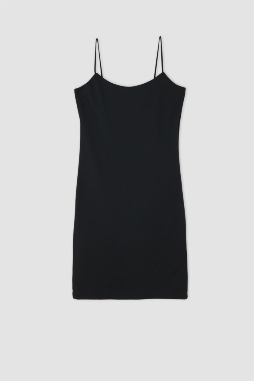 WOMAN Black Bodycon Sleeveless Mini Dress