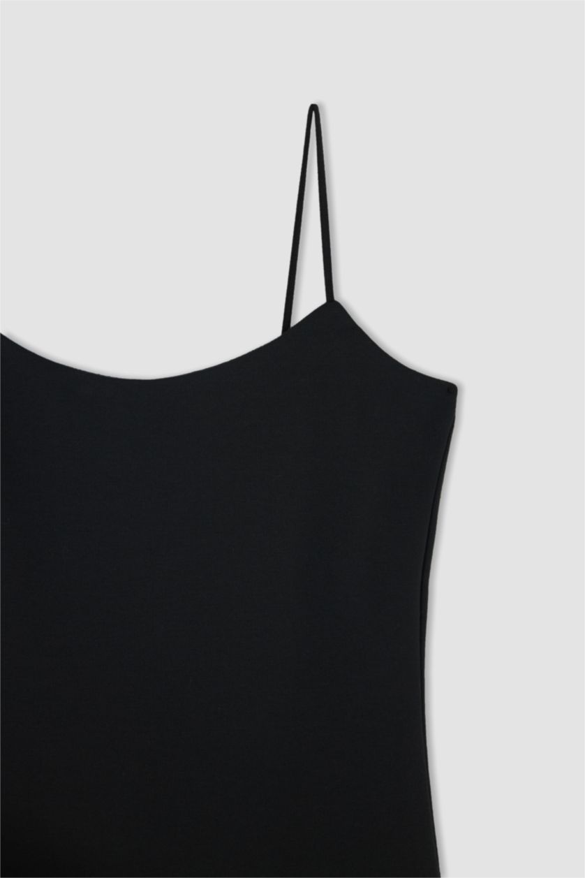 WOMAN Black Bodycon Sleeveless Mini Dress