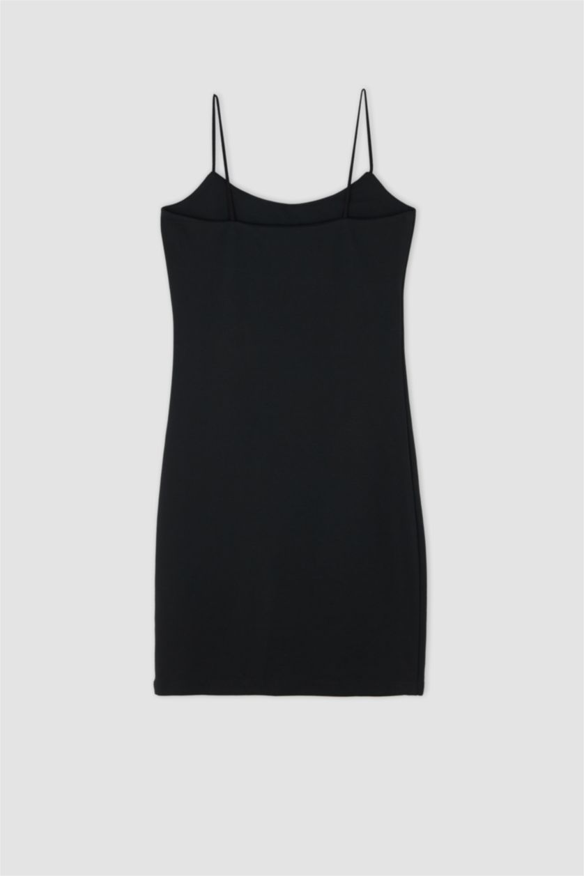 WOMAN Black Bodycon Sleeveless Mini Dress