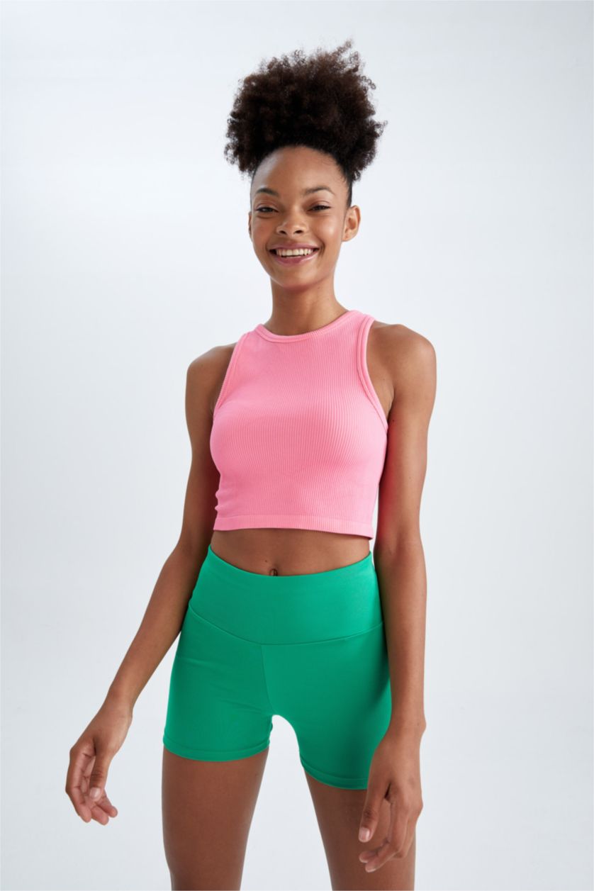 WOMAN Neon Pink Defacto Fit Halter Neck Seamless Singlet