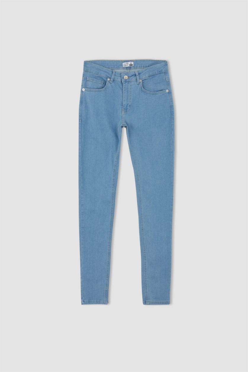 MAN Light Blue Super Skinny Extra Tight Fit Normal Waist  Jeans