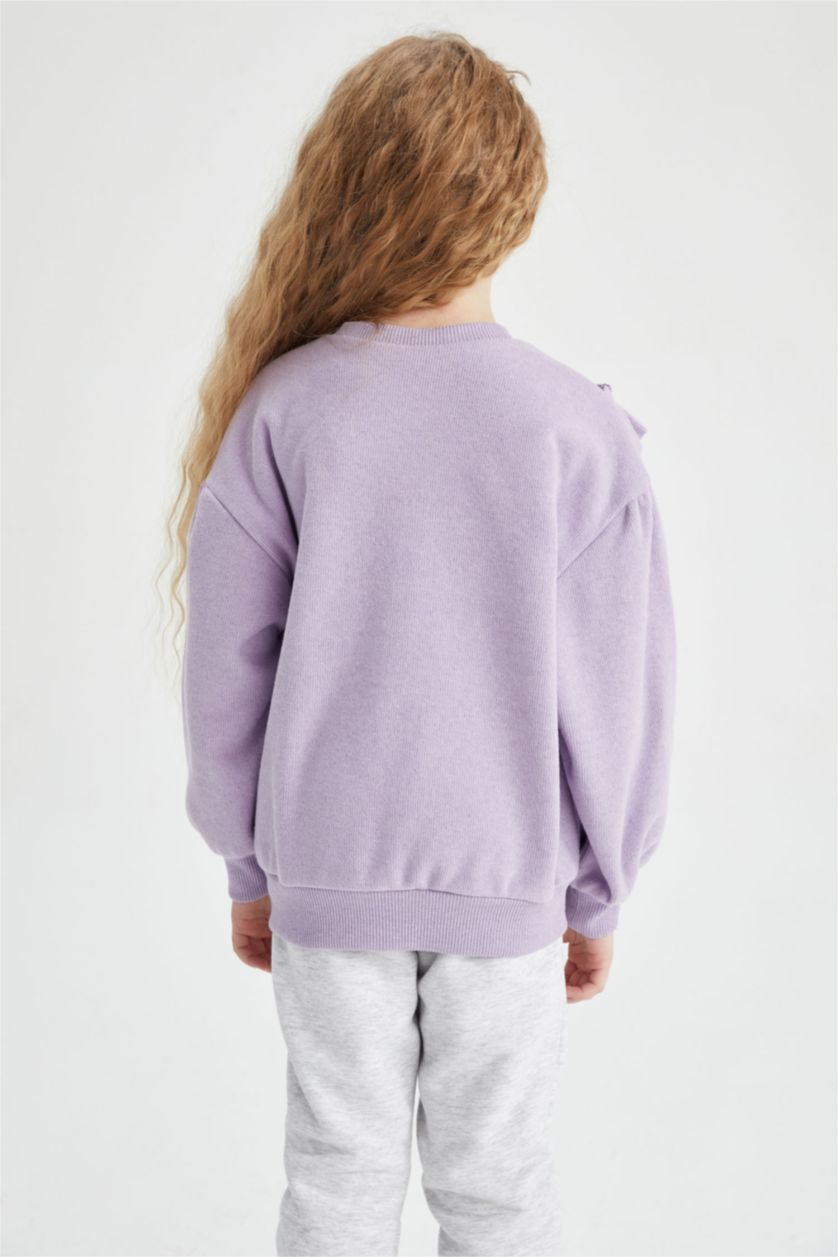 GIRLS & TEENS Purple Relax Fit Crew Neck Sweatshirt