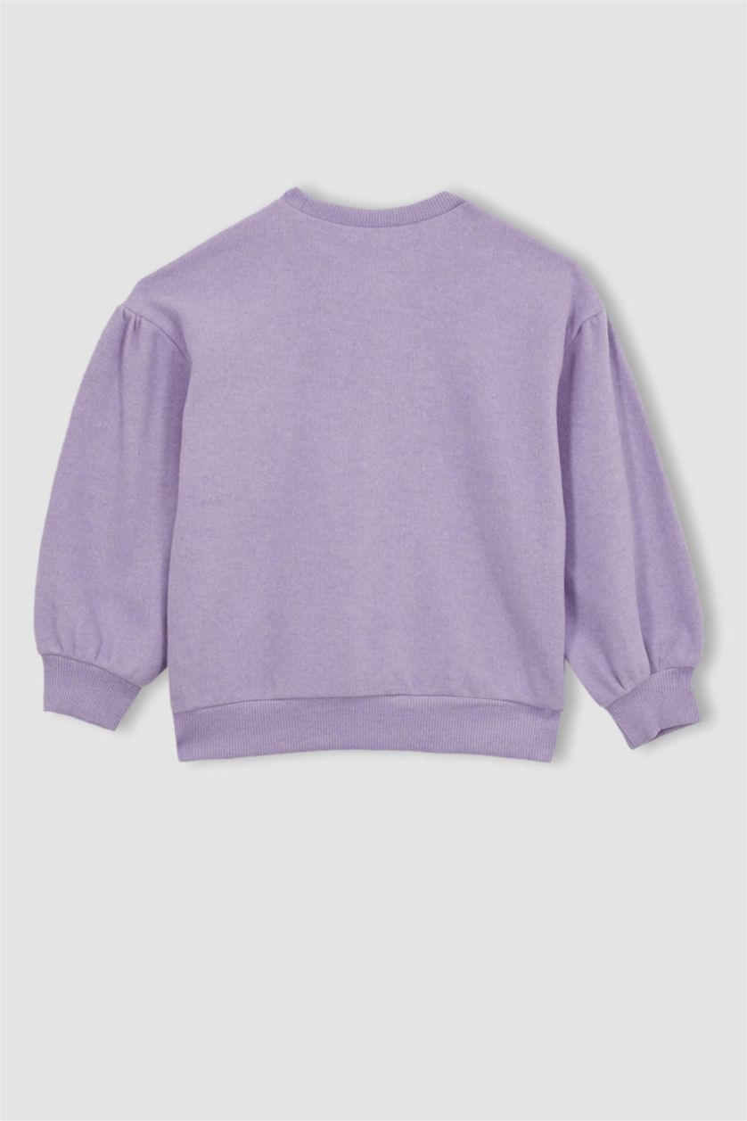 GIRLS & TEENS Purple Relax Fit Crew Neck Sweatshirt