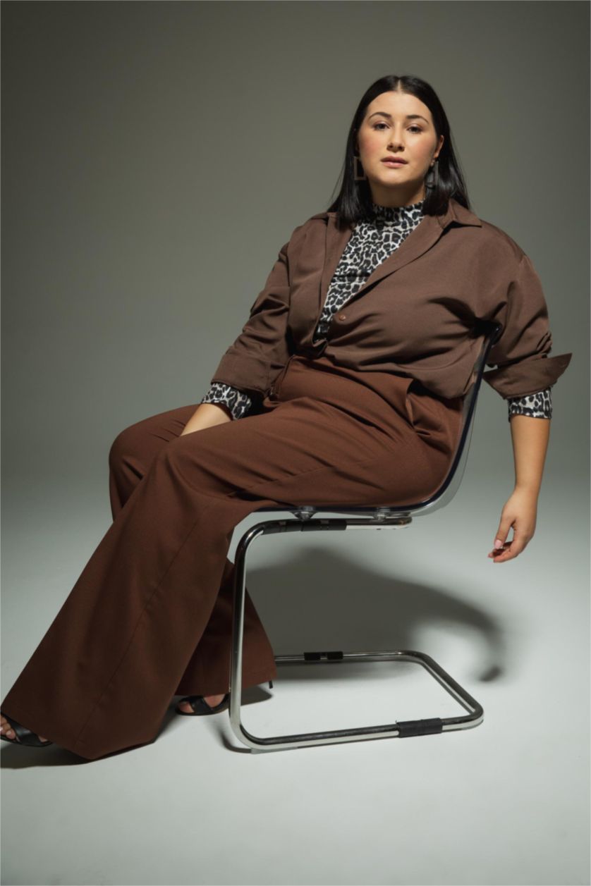 FEMME Marron Chemises à manches longues Popeline Col De Chemise