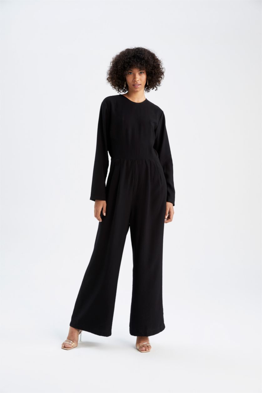 WOMAN Black Touché Privé x Regular Fit Woven Overalls