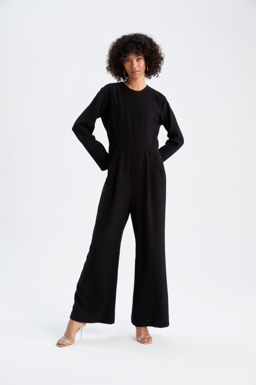 WOMAN Black Touché Privé x Regular Fit Woven Overalls