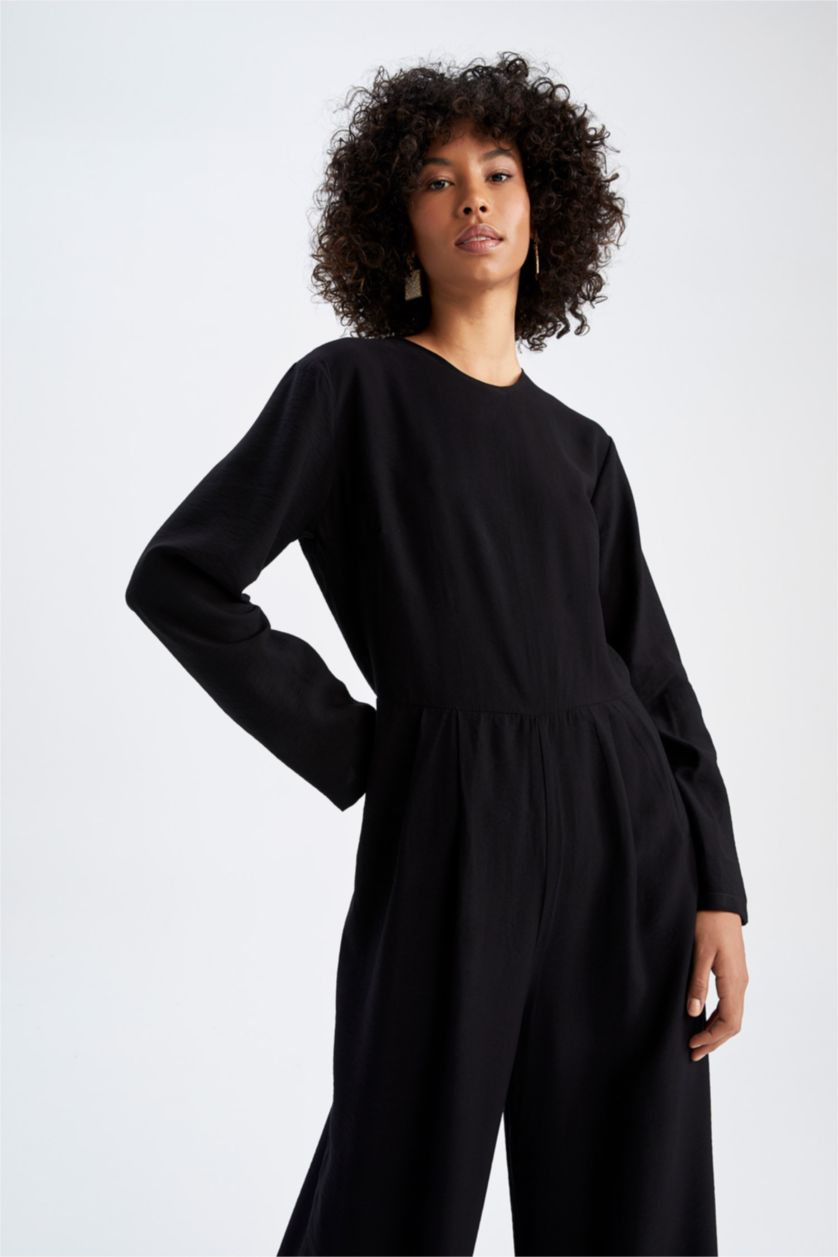 WOMAN Black Touché Privé x Regular Fit Woven Overalls