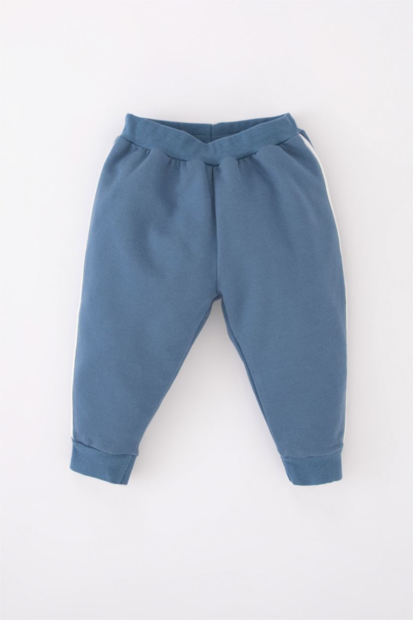 BÉBÉ GARÇON Indigo Ensemble En Tricot Tissu Sweat Fin À capuche Slogan Manche Longue 2 BéBé Garçon