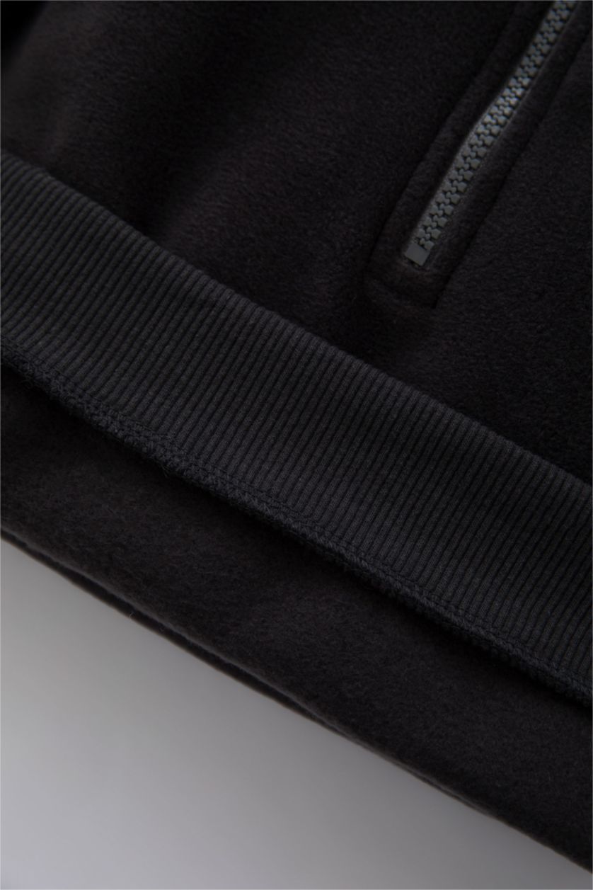 Erkek Bebek Antrasit Erkek Bebek Basic Polar Sweatshirt Eşofman Altı 2'li Takım