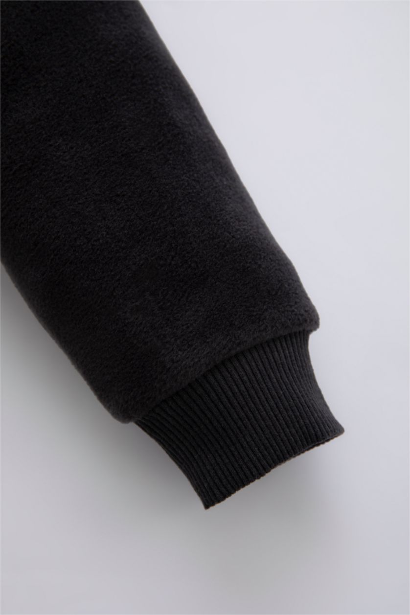 Erkek Bebek Antrasit Erkek Bebek Basic Polar Sweatshirt Eşofman Altı 2'li Takım