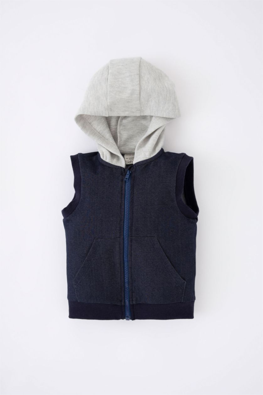 BÉBÉ GARÇON Bleu Gilet À capuche Coupe Régulière BéBé Garçon