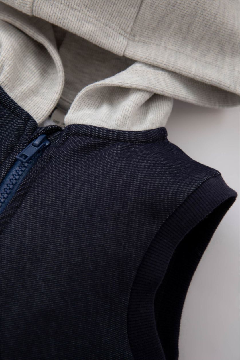 BÉBÉ GARÇON Bleu Gilet À capuche Coupe Régulière BéBé Garçon