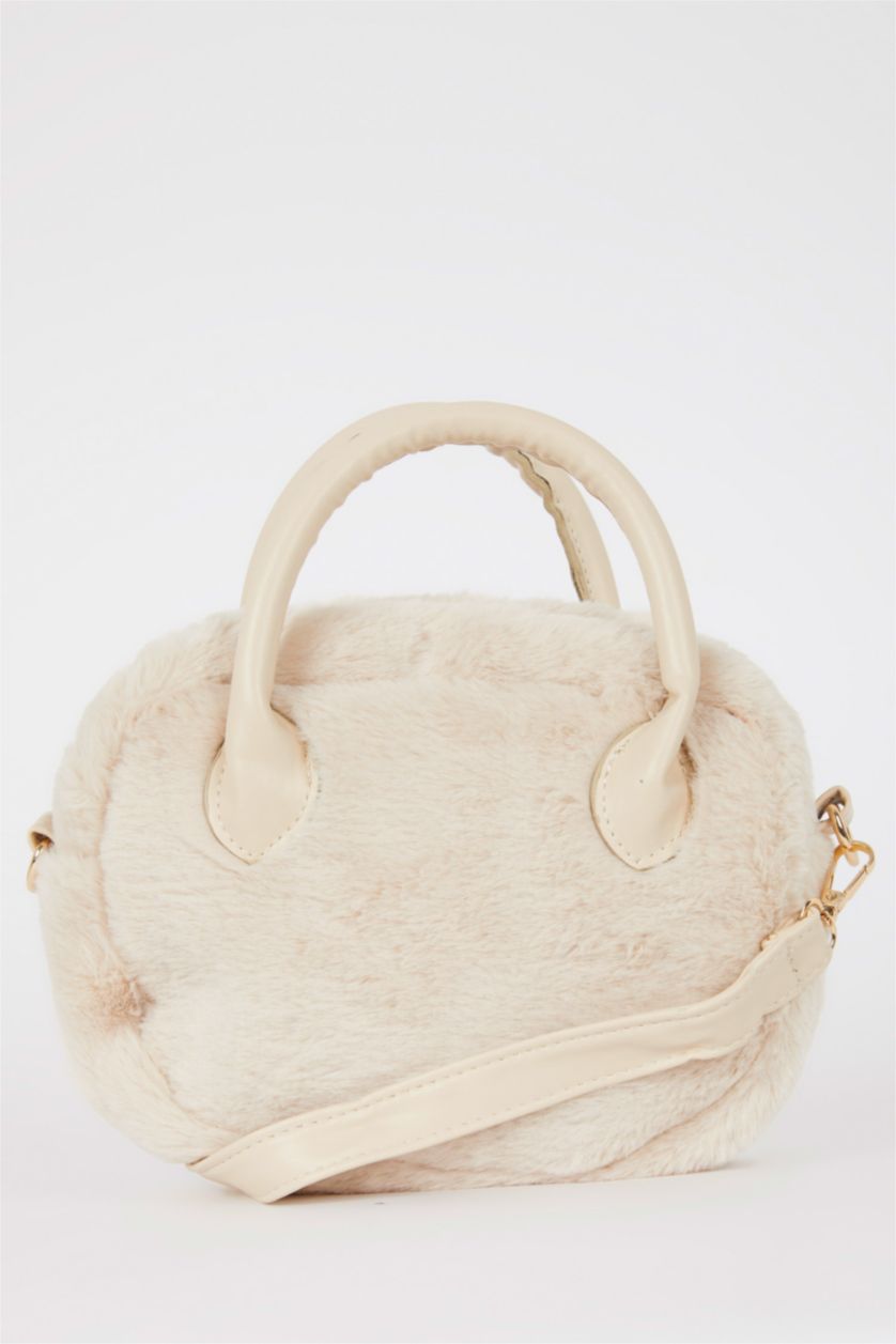 نساء بيج Plush Hand Bag