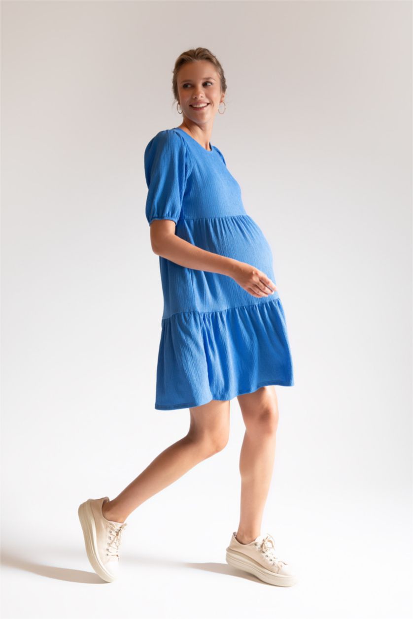 FEMME Bleu Robe de maternité Longueur 3/4