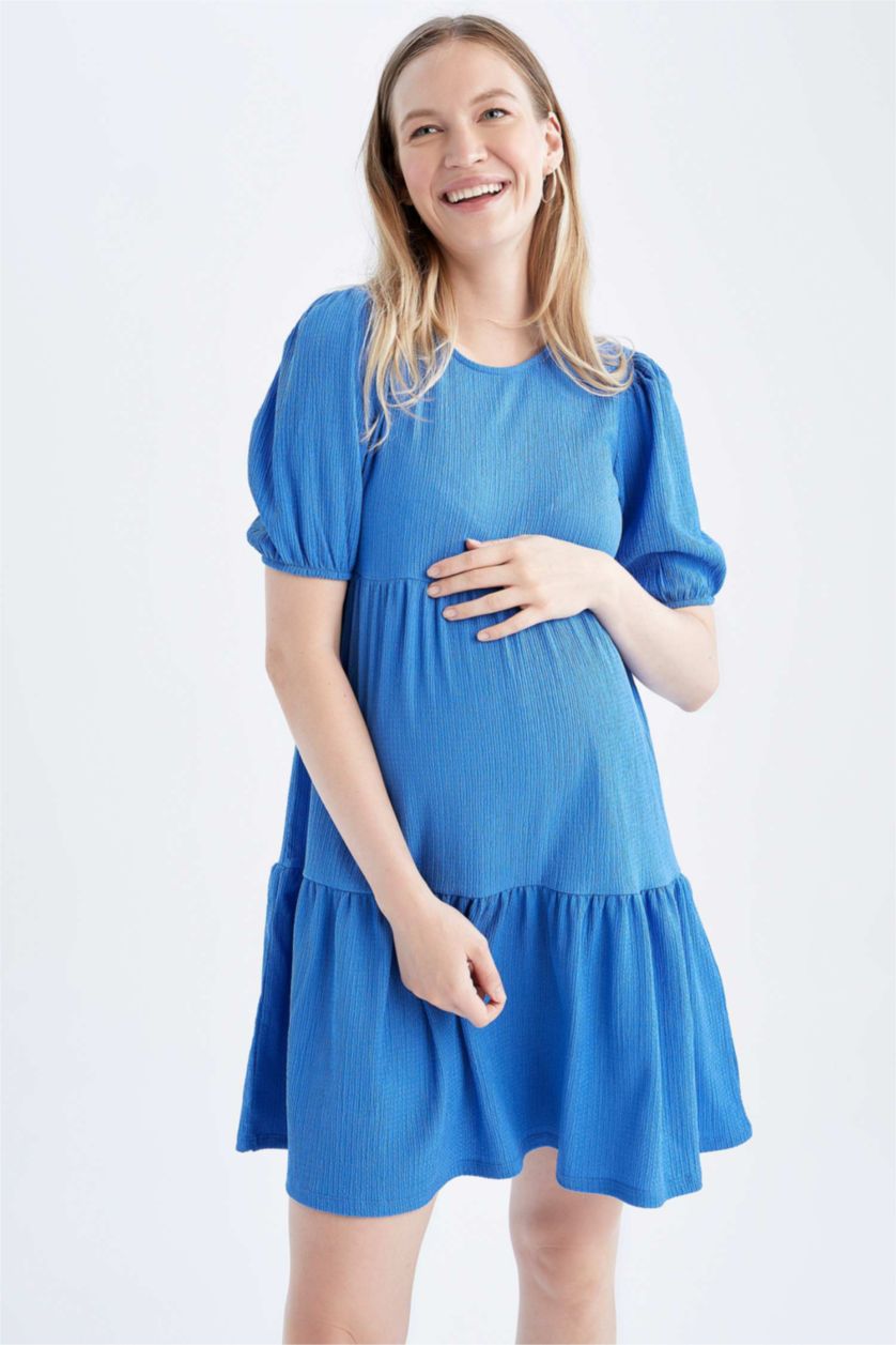 FEMME Bleu Robe de maternité Longueur 3/4