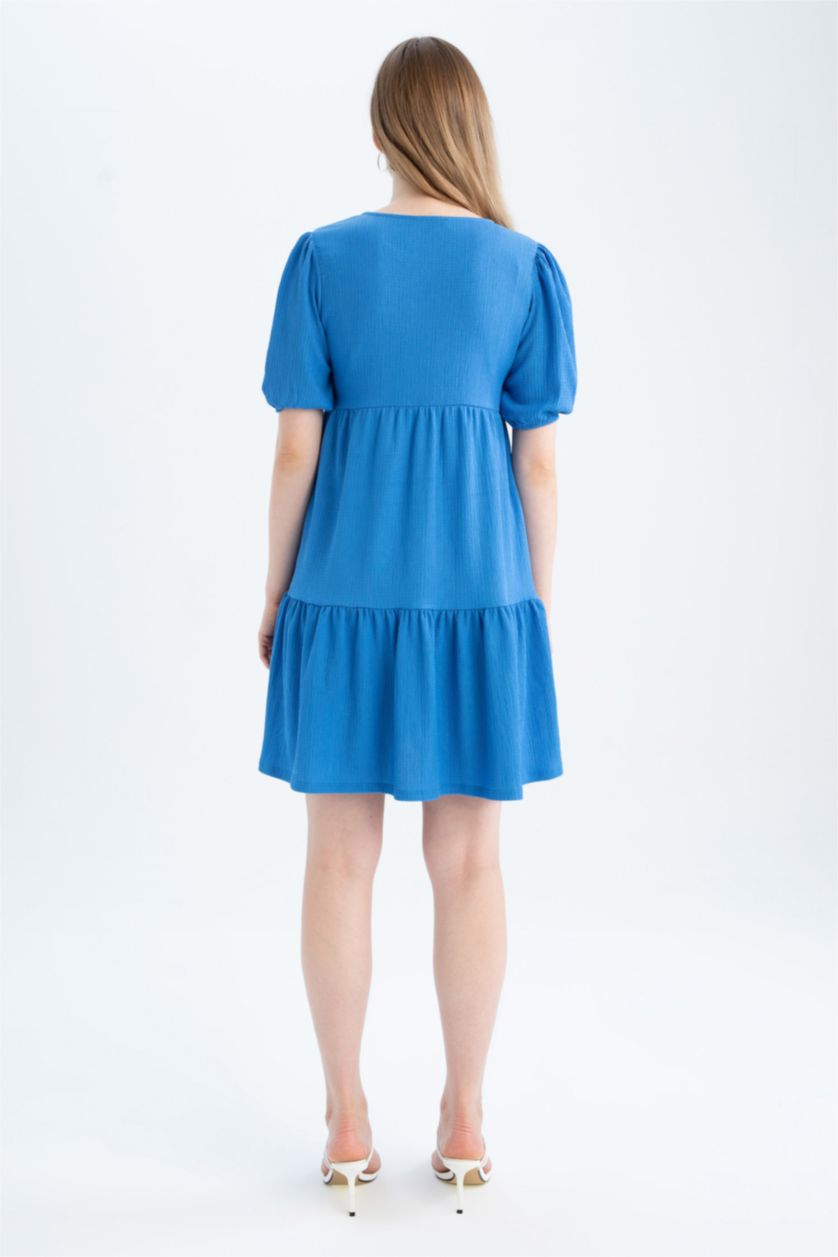 FEMME Bleu Robe de maternité Longueur 3/4