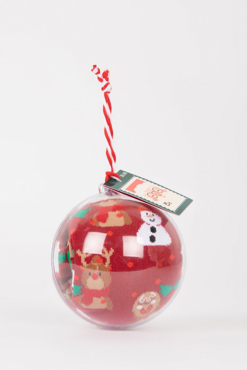 نساء أحمر جوارب طويل قطن بطباعة الكريسمس