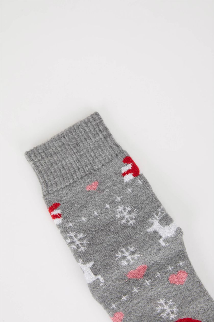 WOMAN MIXED Women Christmas Themed Cotton Long Socks
